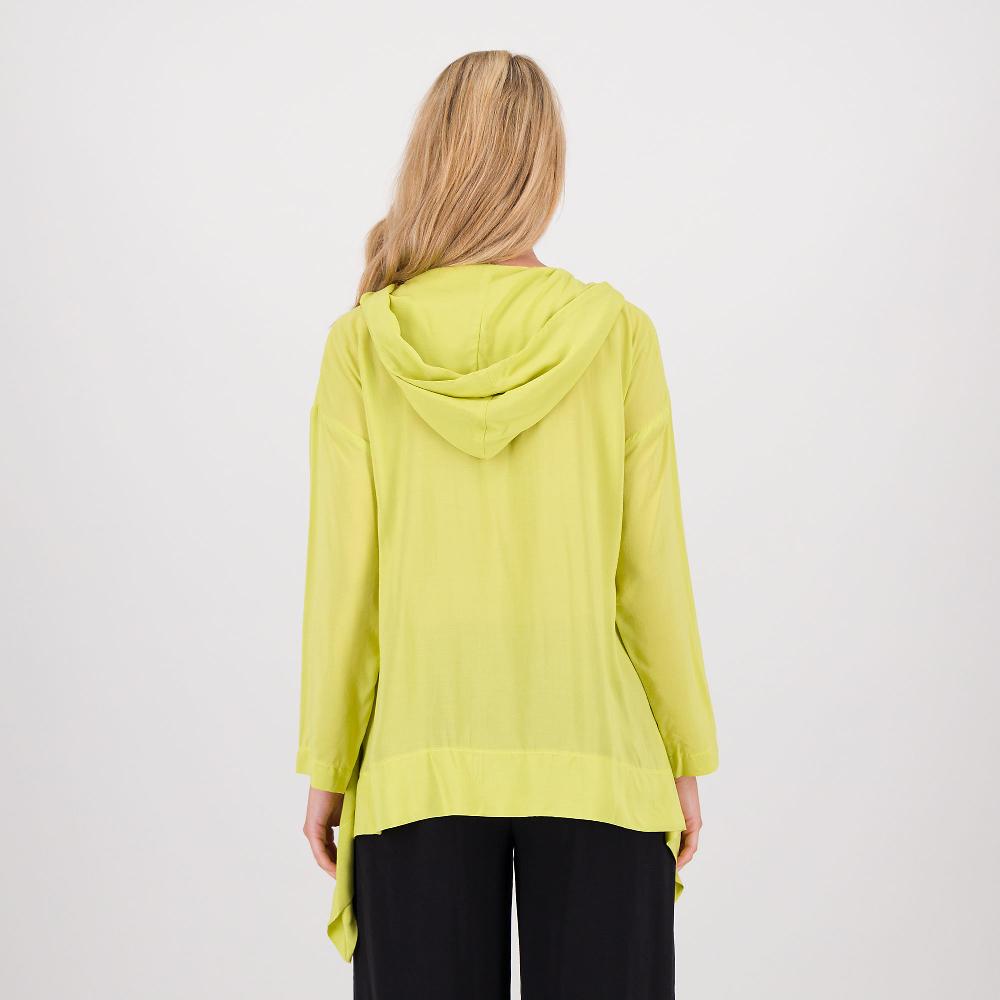 QVC W.I.T.A. Camicia In Viscosa A Maniche Lunghe Con Cappuccio