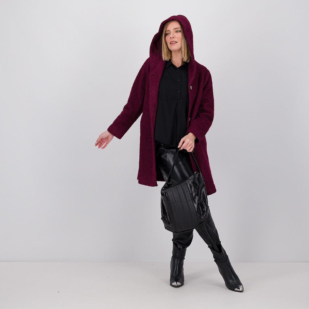 QVC W.I.T.A. Giaccone In Tessuto Bouclé Con Lana E Viscosa