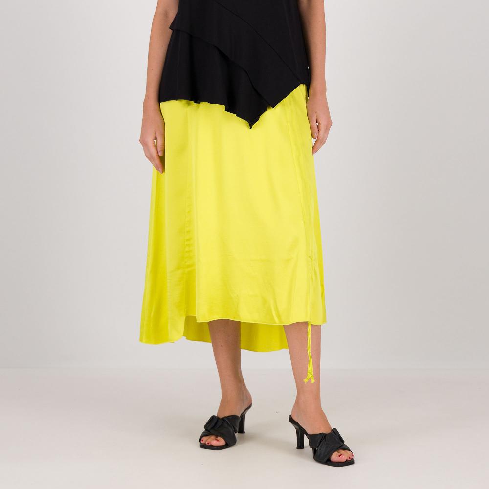 QVC W.I.T.A. Gonna midi in raso di viscosa con elastico in vita