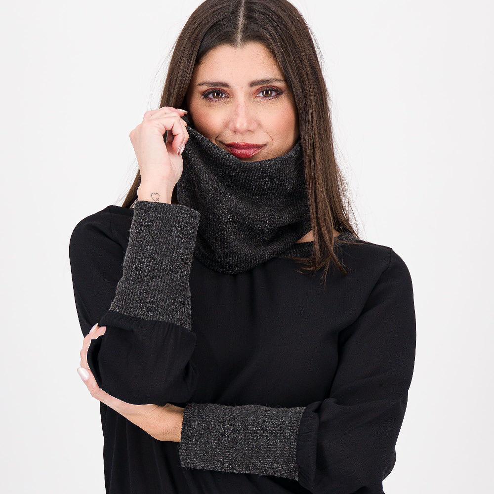 QVC W.I.T.A. Maglia Ampia In Crépe Di Vbiscosa Con Collo Staccabile