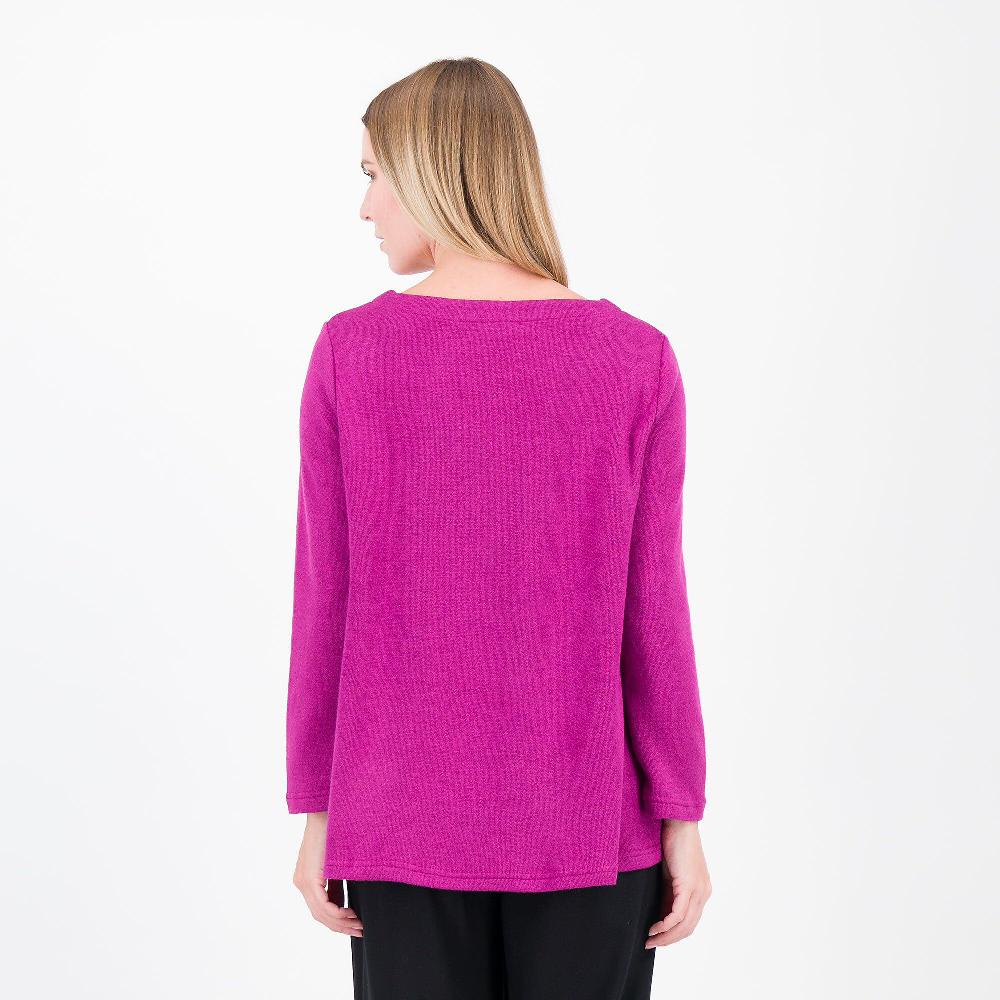 QVC W.I.T.A. Maglia Over Scollo Tondo Con Tasca Applicata