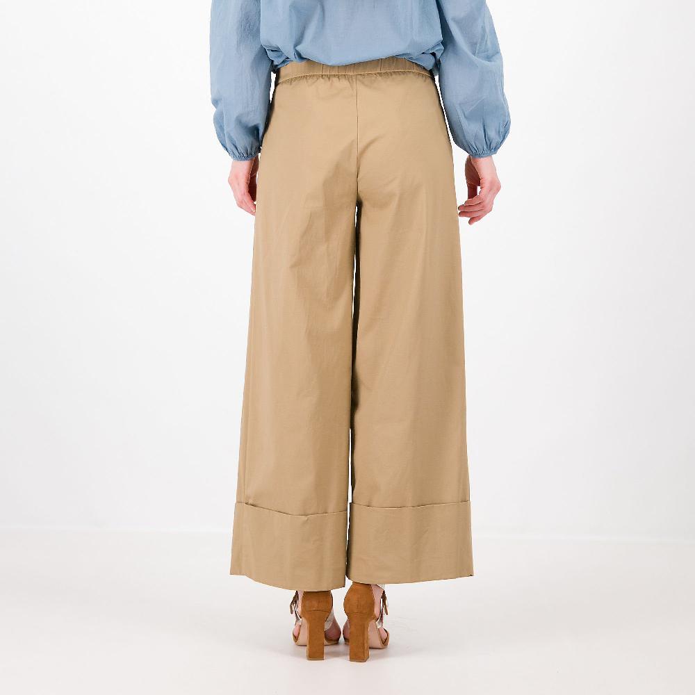 QVC W.I.T.A. Pantaloni Ampi Con Risvolto In Cotone Stretch Made In Italy