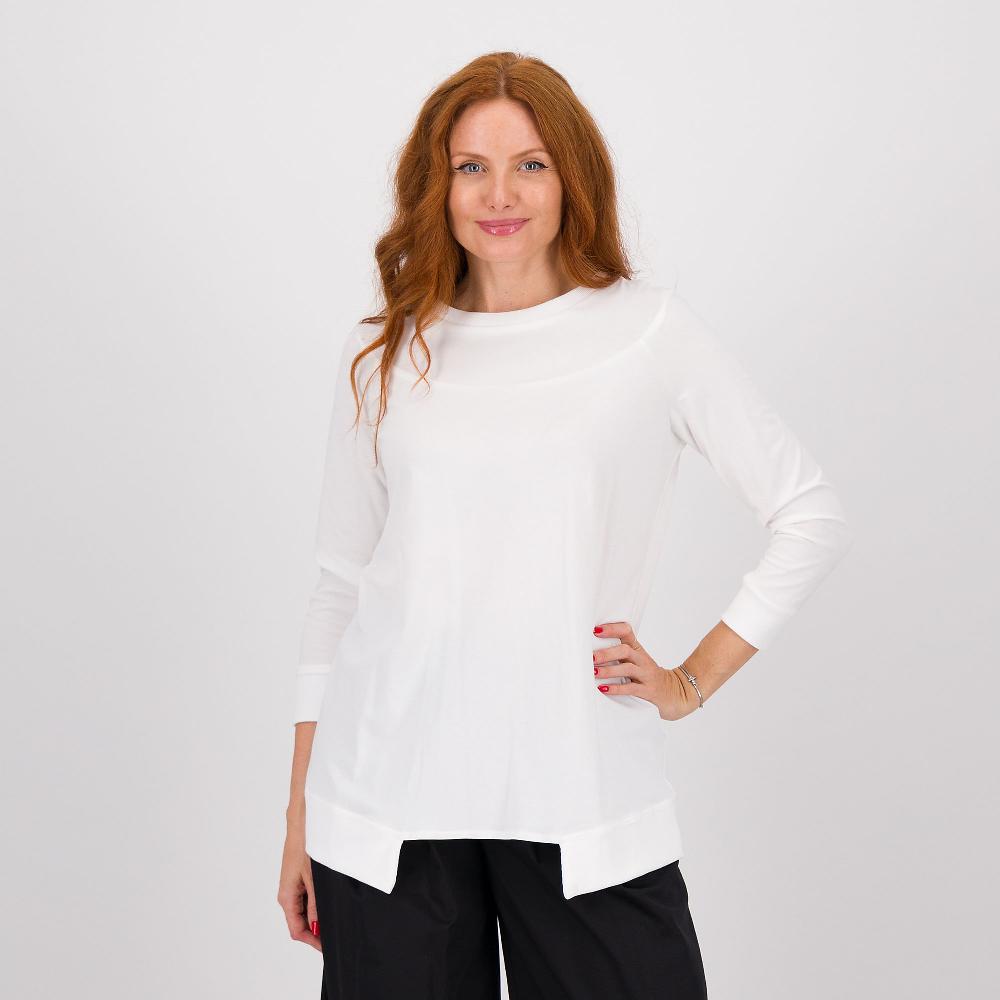 QVC W.I.T.A. T-shirt a maniche lunghe in jersey di cotone