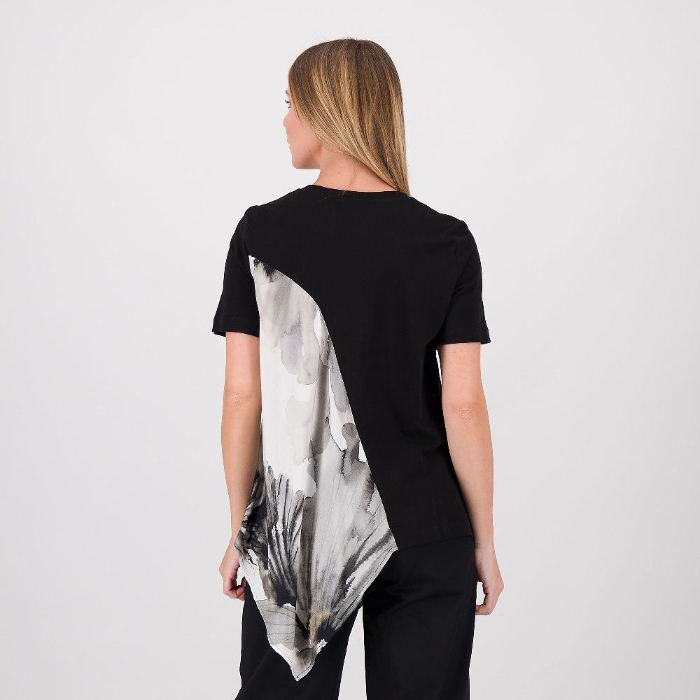 QVC W.I.T.A. T-shirt In Jersey Di Cotone Con Inserto Fantasia