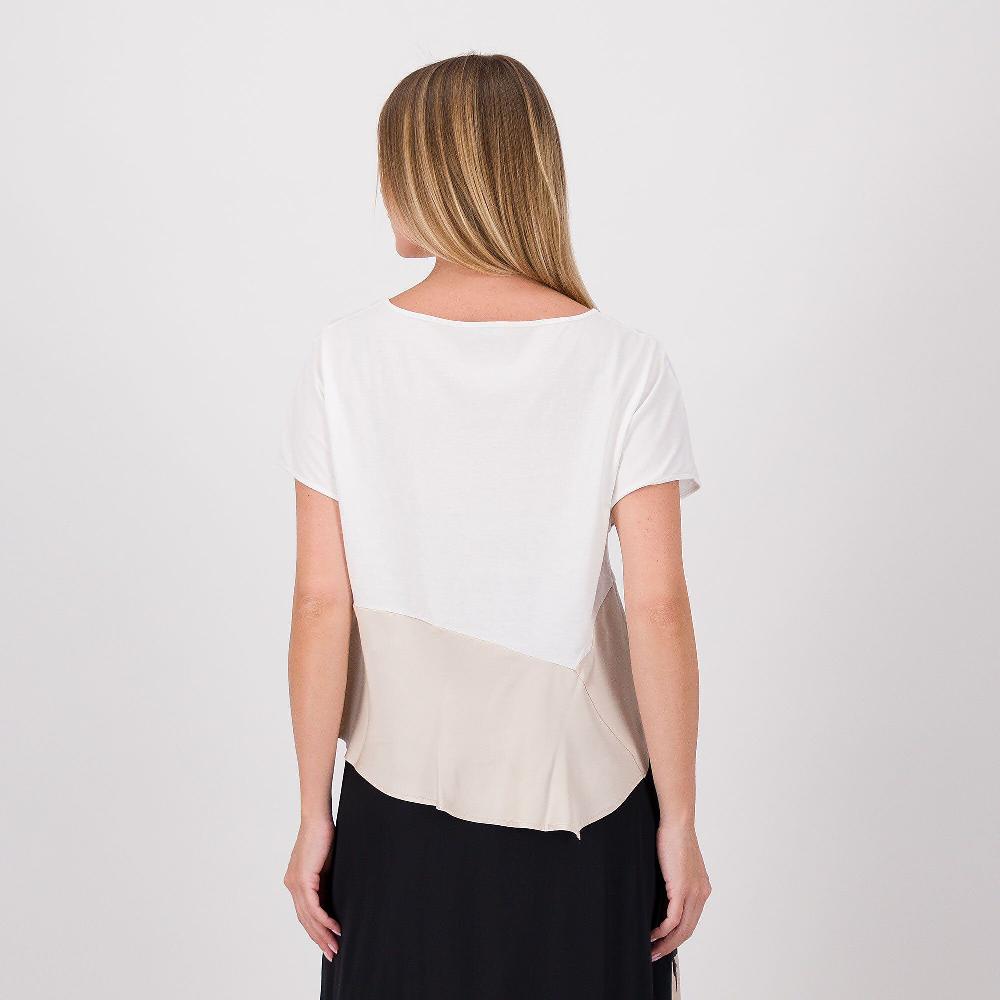 QVC W.I.T.A. T-shirt In Jersey Di Cotone E Raso Di Viscosa