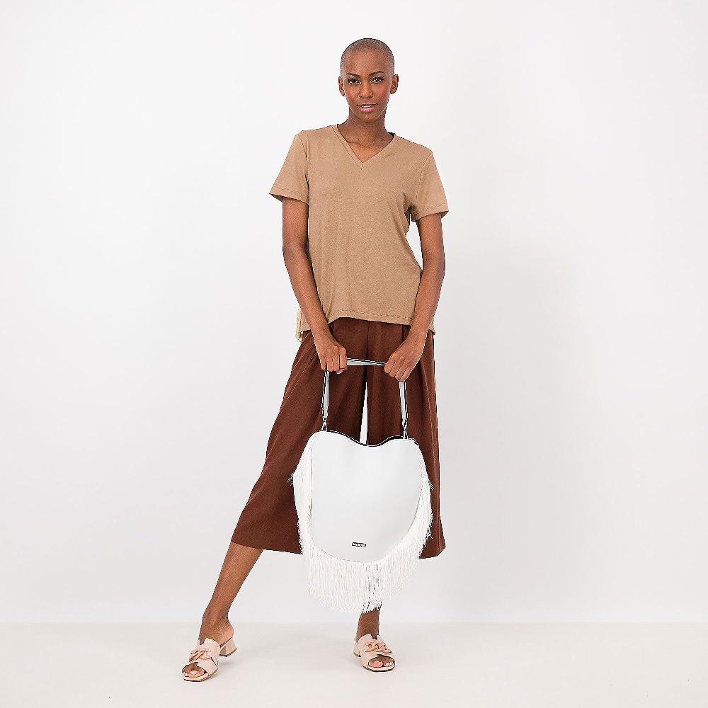 QVC W.I.T.A. T-shirt In Jersey Di Viscosa Stretch Dietro In Pizzo Made In Italy