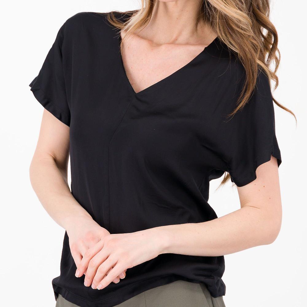 QVC W.I.T.A. T-shirt In Raso Di Viscosa E Cotone Stretch