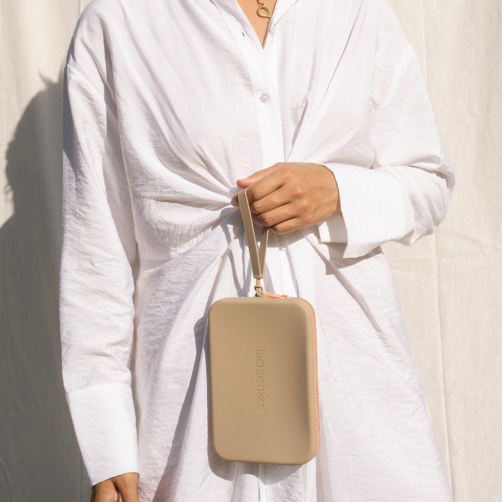 QVC WASCHIES Borsa Porta-cosmetici E 6 Dischetti Struccanti