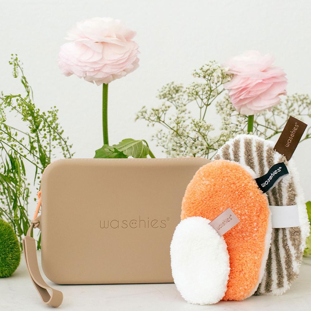 QVC WASCHIES Kit 3 Dischetti Viso Riutilizzabili + Borsa