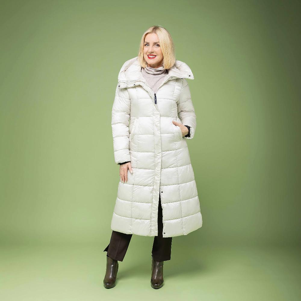 QVC WESTLAND Piumino lungo imbottito con collo alto e cappuccio