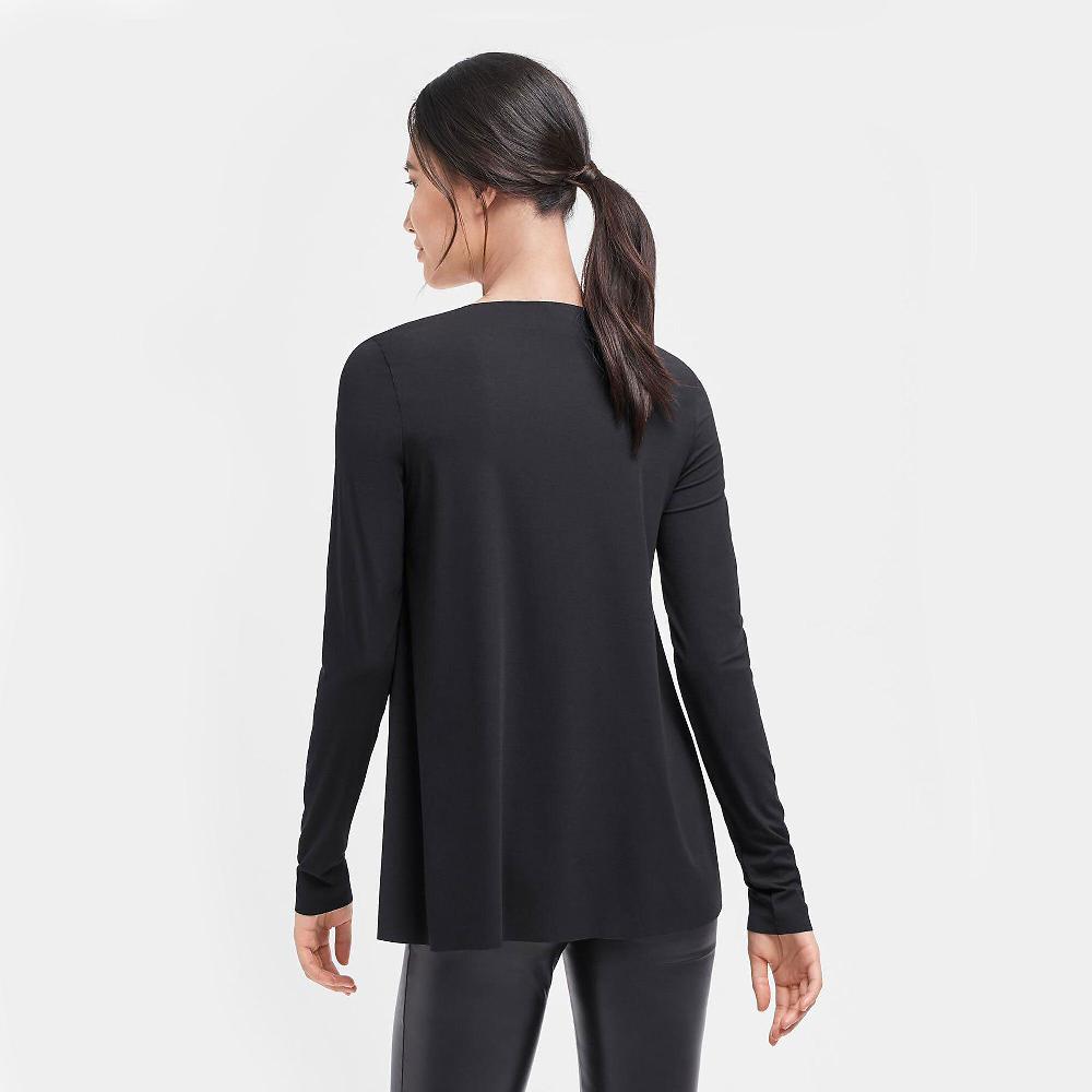 QVC Wolford Top Aurora Tessuto Misto Modal Cradle To Cradle Scollo Ampio E Linea Sciancrata