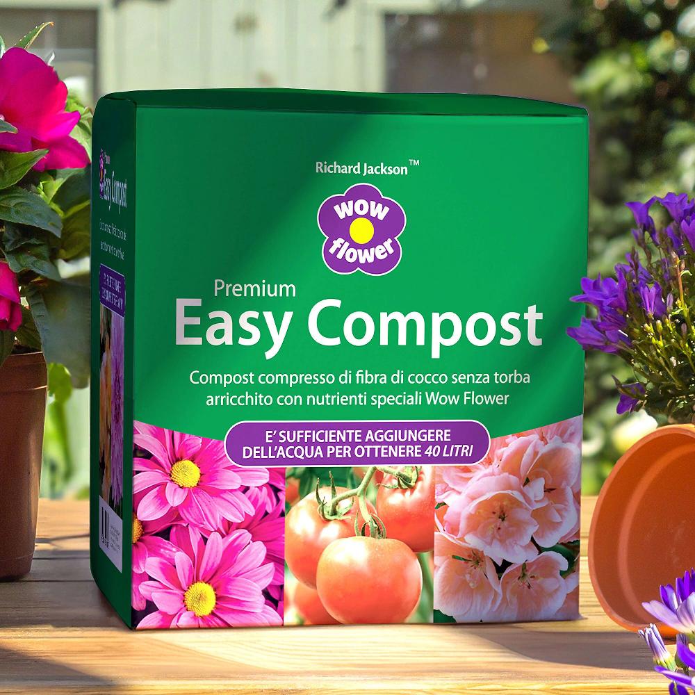 QVC Wow Flower Easy compost produce 40l compost multiuso senza torba