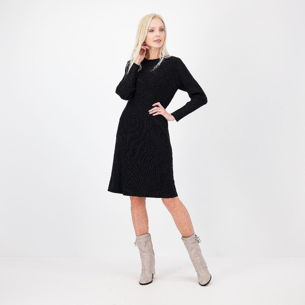 QVC Wynne Layers Abito in maglia a costina con maniche lunghe
