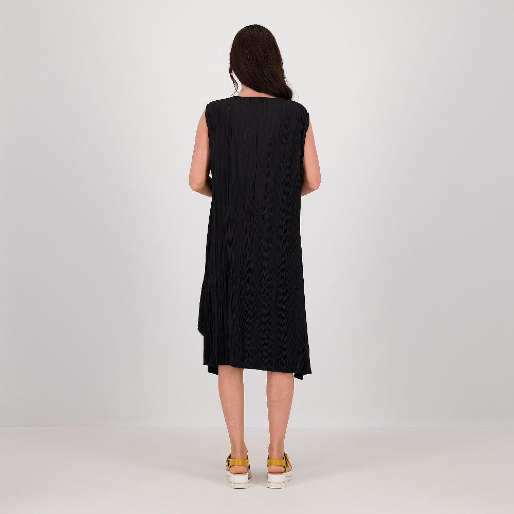 QVC Wynne Layers Abito Midi Smanicato Con Tessuto Plissé