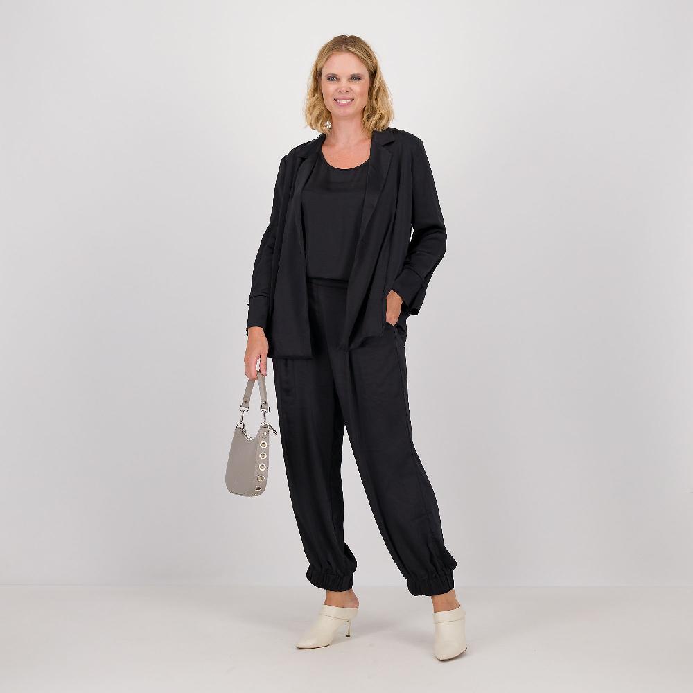 QVC Wynne Layers Blazer In Satin Con Collo Rever E Bottoni Rivestiti