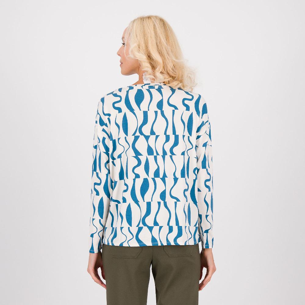 QVC Wynne Layers Blusa In Viscosa Con Scollo Tondo E Maniche Lunghe