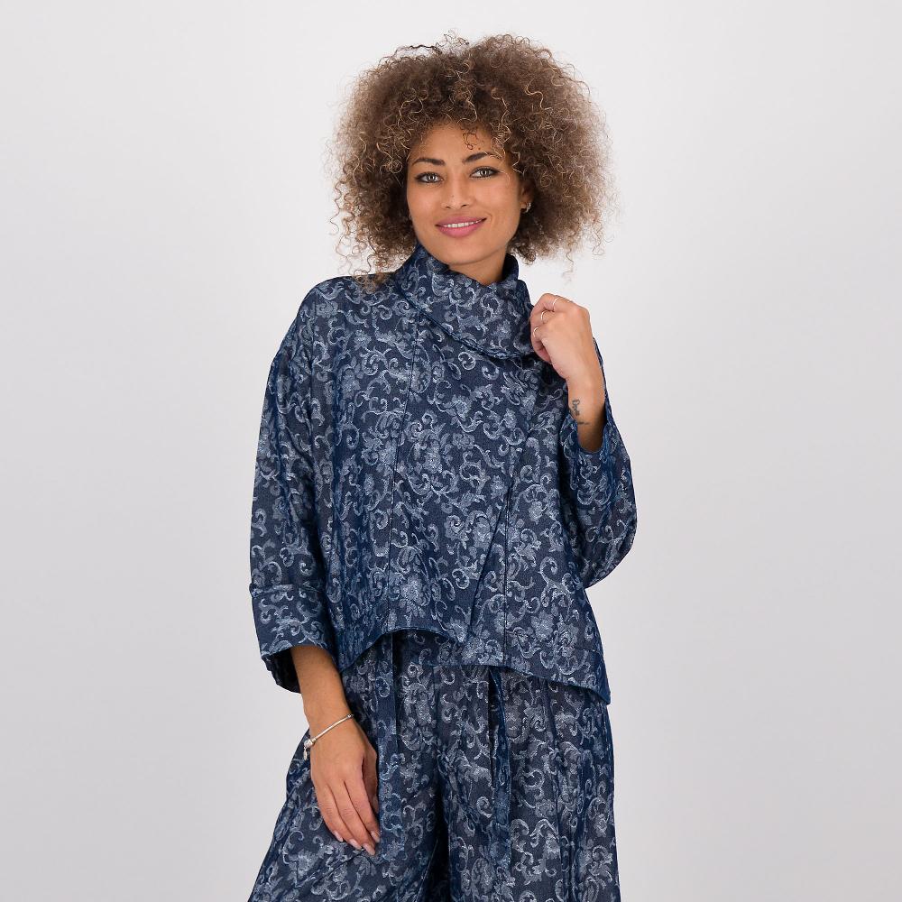 QVC Wynne Layers Giacca ampia fantasia jacquard con filato lamé