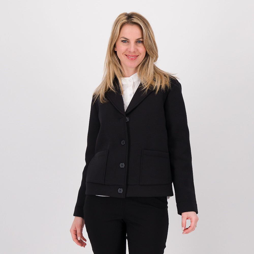 QVC Wynne Layers Giacca manica lunga in punto Milano con collo rever