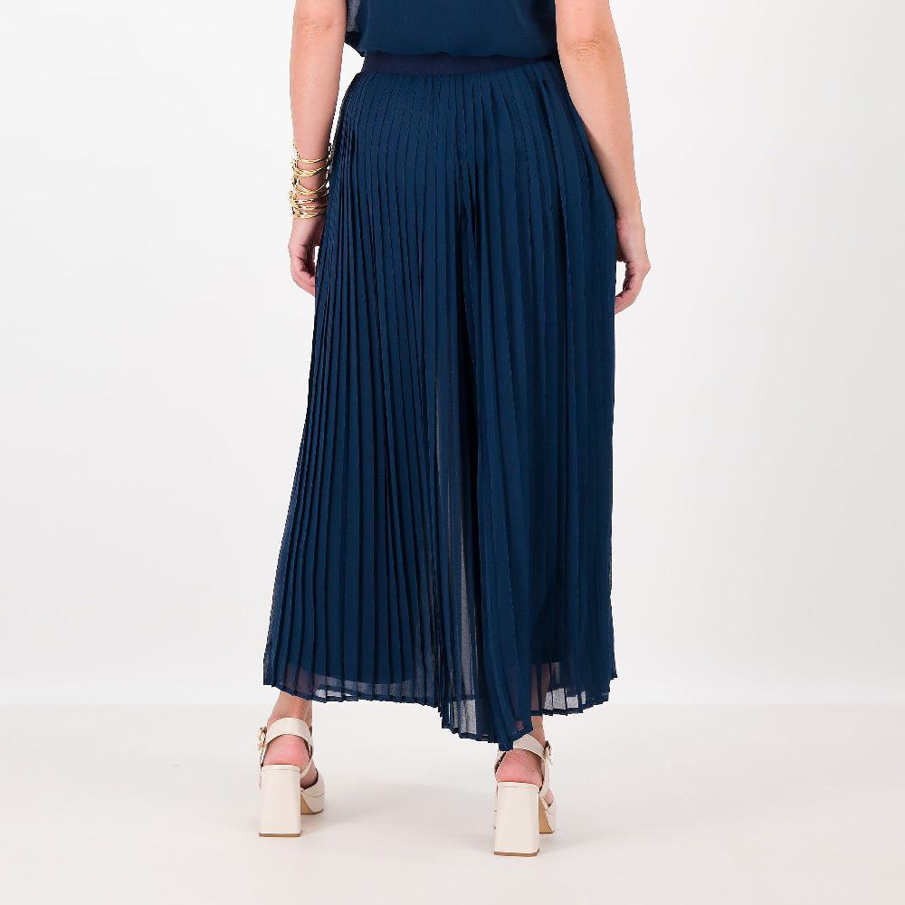 QVC Wynne Layers Pantaloni Ampi In Chiffon Plissè Foderati In Jersey Di Viscosa