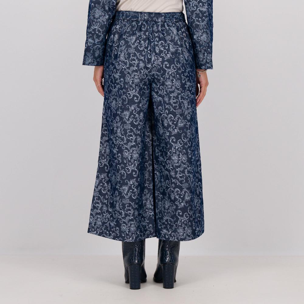 QVC Wynne Layers Pantaloni Ampi In Tessuto Fantasia Con Lamé