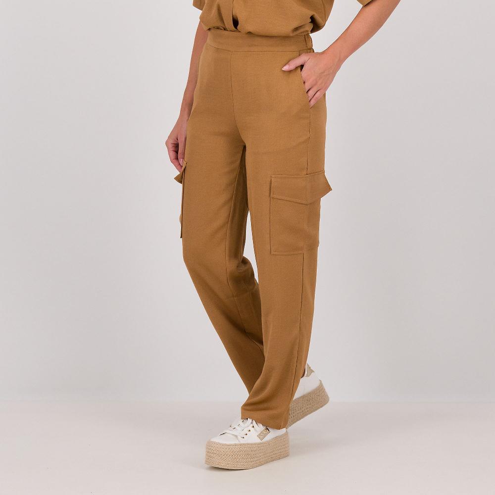 QVC Wynne Layers Pantaloni cargo in satin con 2 tasconi