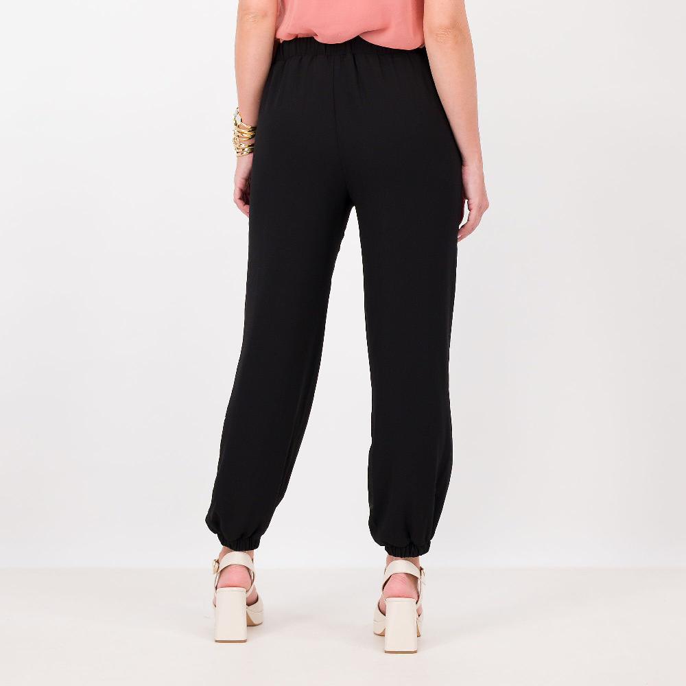 QVC Wynne Layers Pantaloni Jogger In Chiffon Con Elastico