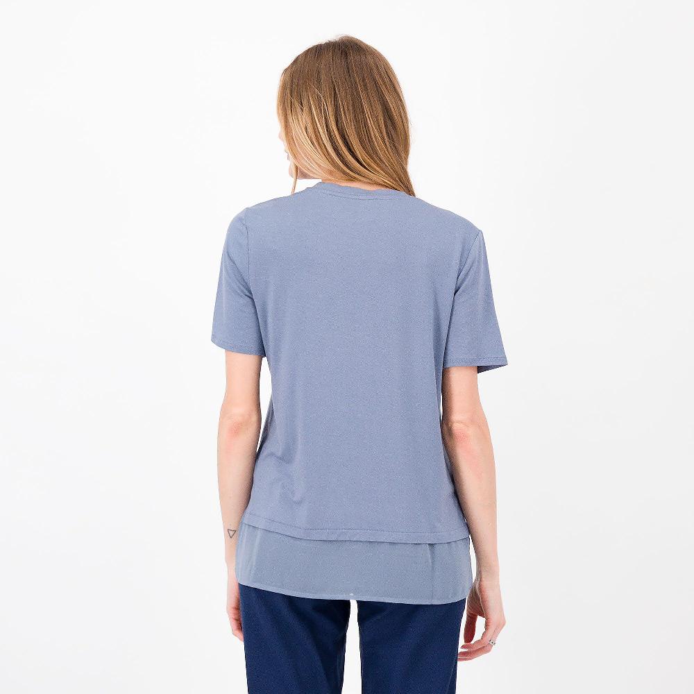 QVC Wynne Layers T-shirt A Maniche Corte Con Fondo In Chiffon