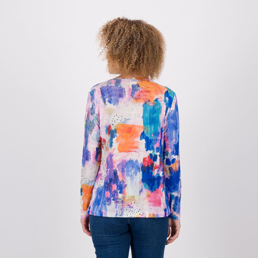 QVC Wynne Layers T-shirt In Maglia Doppia Fantasia A Maniche Lunghe