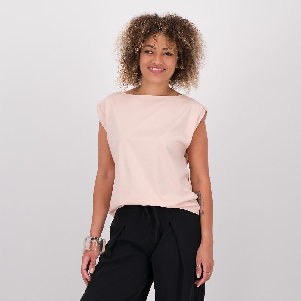 QVC Wynne Layers T-shirt maniche scese in jersey di cotone elasticizzato