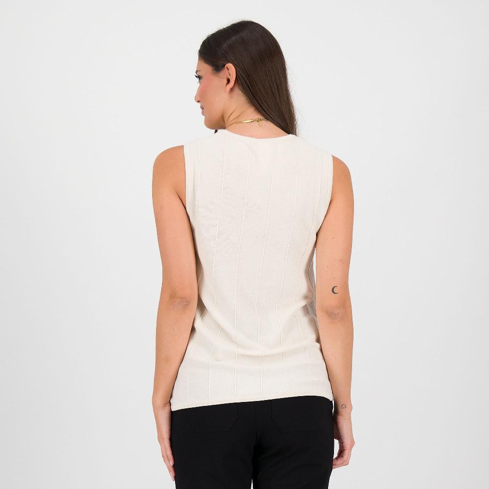 QVC Wynne Layers Top Smanicato In Maglia Rasata Lavorazione A Righe