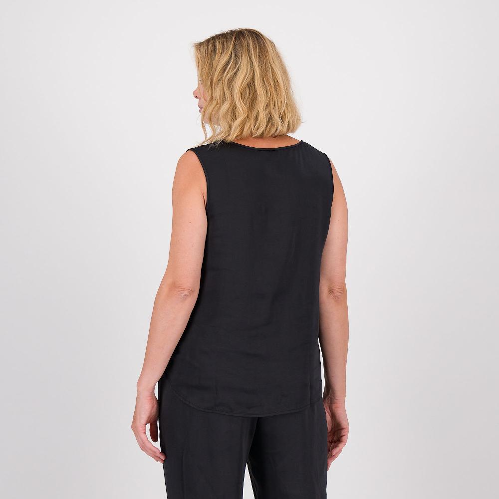 QVC Wynne Layers Top Smanicato In Satin Con Fondo Stondato