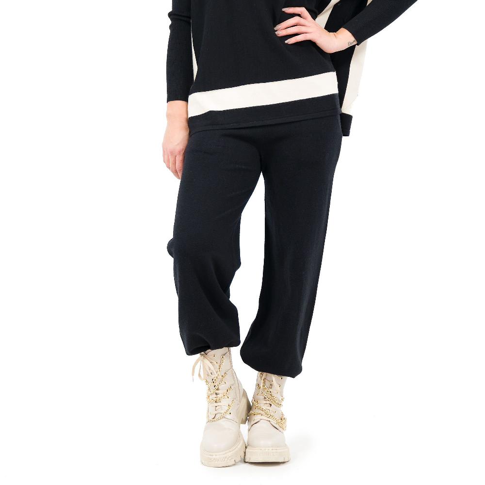 QVC Wynne Lounge Pantaloni in maglia rasata con viscosa Gamba ampia Tasche inserite