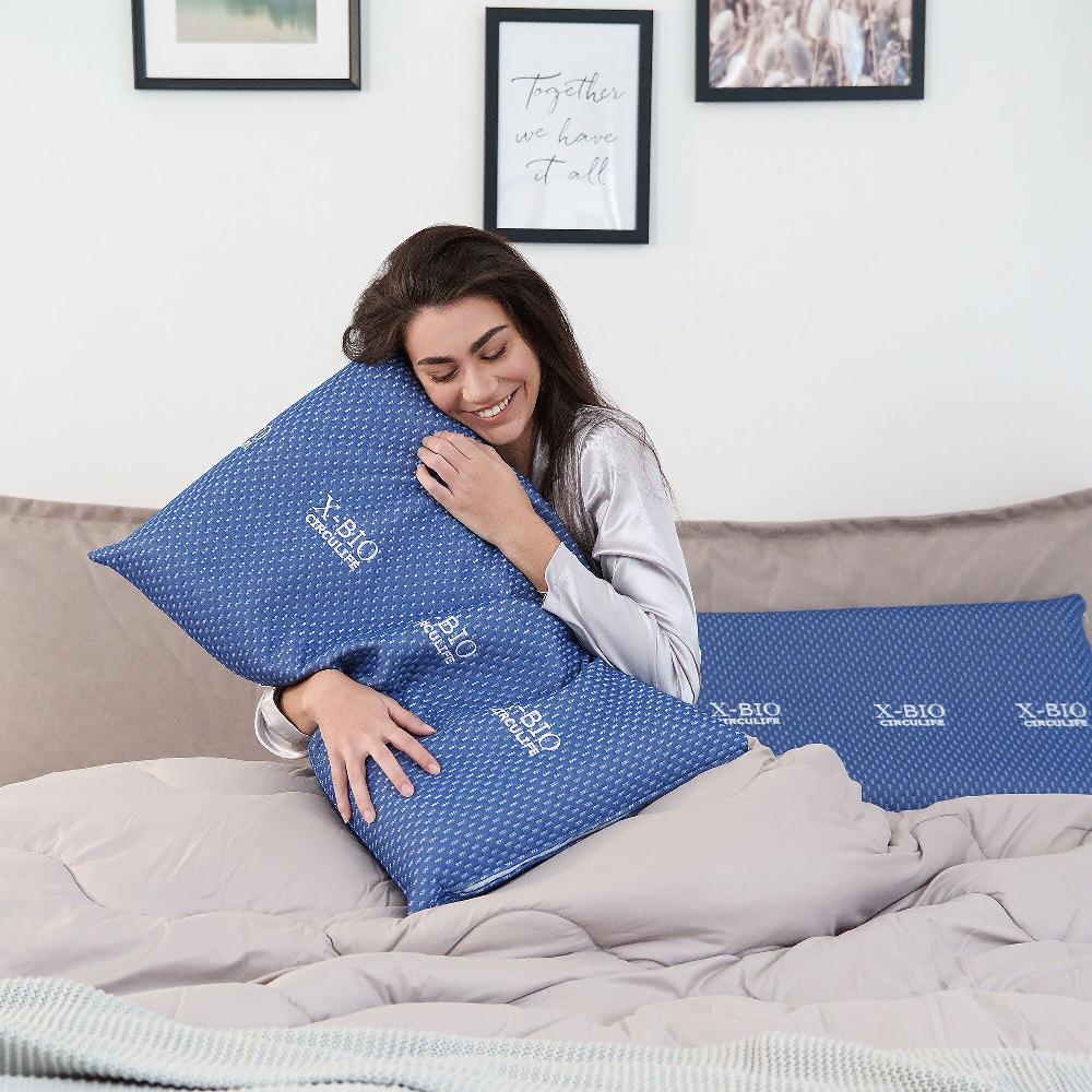 QVC X-BIO 2 Guanciali Circulife In Memory Foam Con Profilo Ergonomico