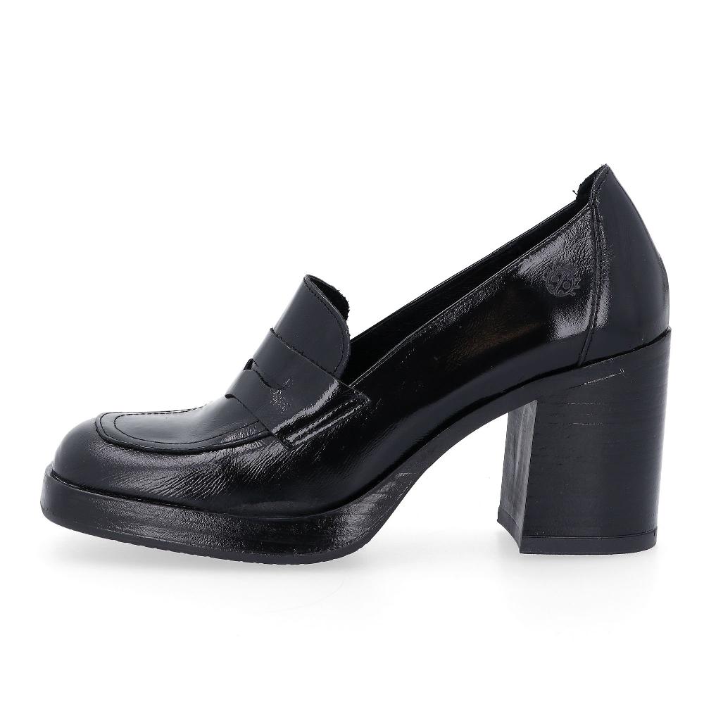 QVC YOKONO Mocassini In Pelle A Punta Squadrata Tacco 8cm