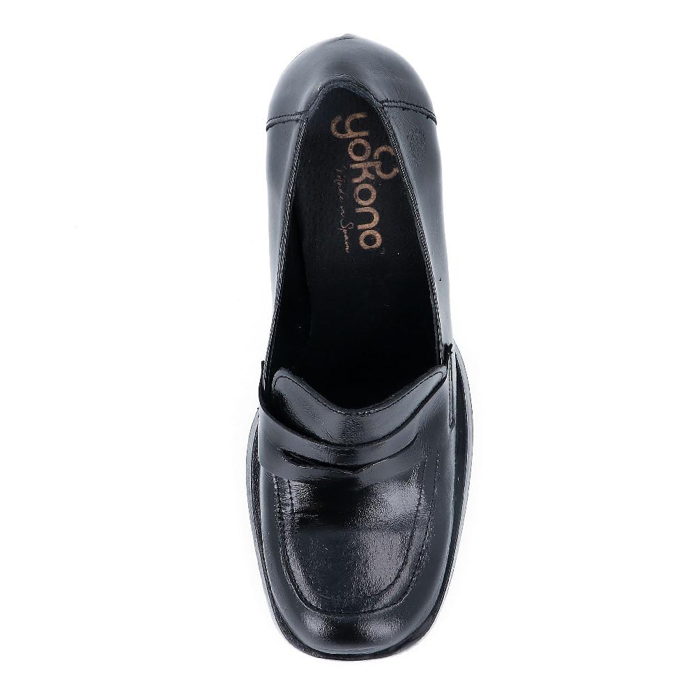 QVC YOKONO Mocassini In Pelle A Punta Squadrata Tacco 8cm