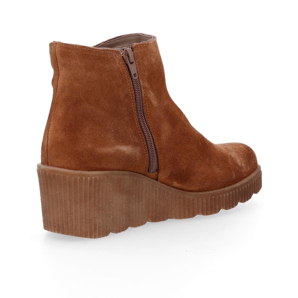 QVC YOKONO Stivaletti In Pelle Scamosciata Con Zip E Zeppa
