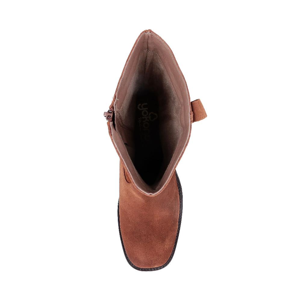 QVC YOKONO Stivali In Pelle Scamosciata Con Tacco 6 5 Cm