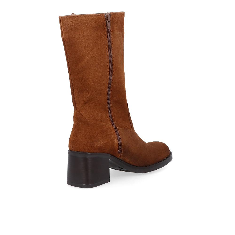 QVC YOKONO Stivali In Pelle Scamosciata Con Tacco 6 5 Cm