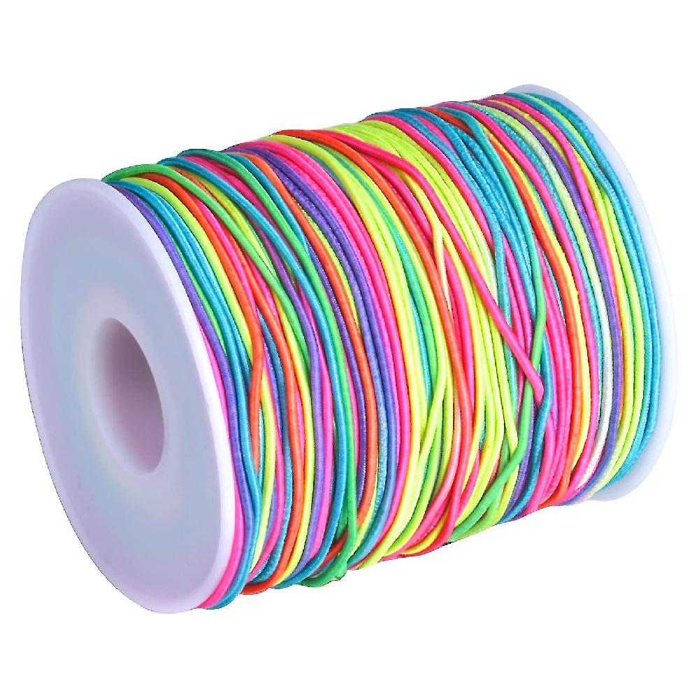 1.2 Mm Colourful Elastic Cord Bead Cord Rainbow Colour Stretch Cord Elastic Thread Jewellery Making Cord 85 M