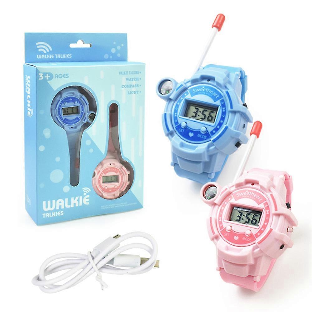 1 Pair Kids Interphone Watches Rechargeable Electronic Watches Parent Child Interaction Toys Outdoor Gifts For Boys Girls