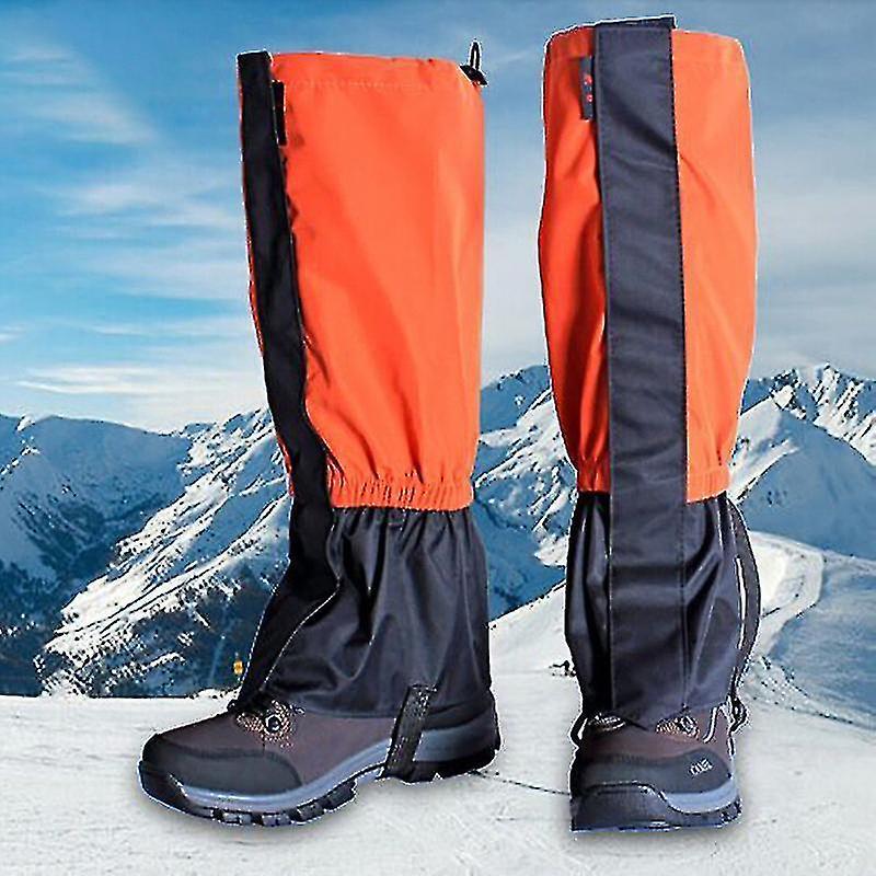 1 Pair Outdoor Snow Gaiters Polyester Waterproof Gaiters For Hiking Climbing Trekking Bike Hunting 32cm