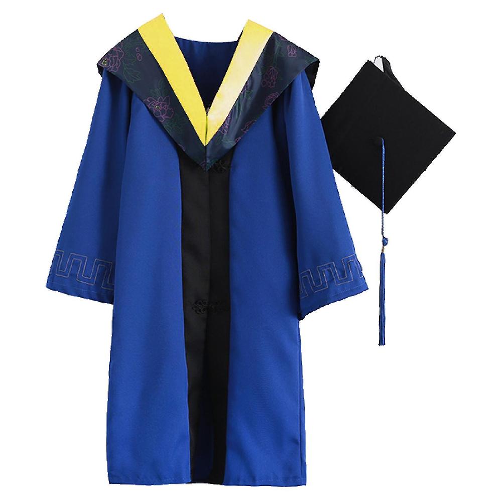 1 Set Uniforme di laurea Super morbido resistente all'usura Poliestere Cappello da scapolo Mantello di laurea Fotografia Set per il college