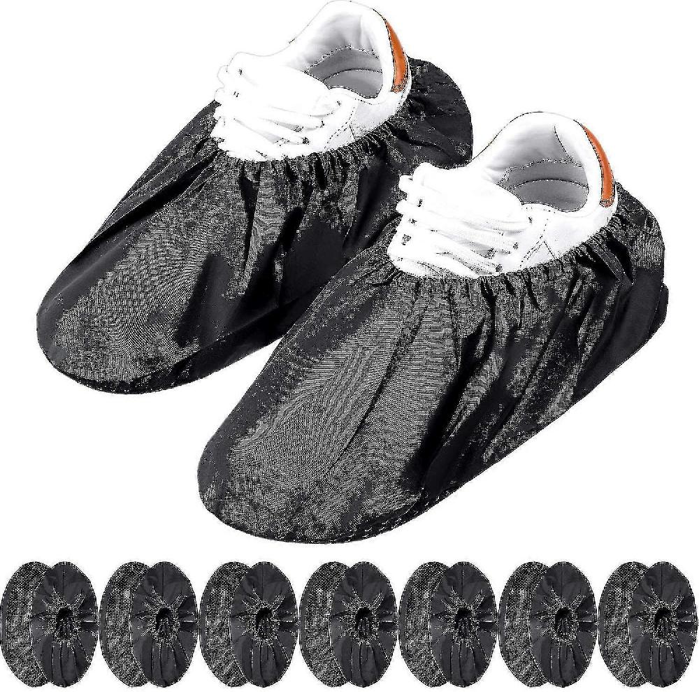 10 Paia Di Copriscarpe Antiscivolo Riutilizzabili Copriscarpe Impermeabili Per La Protezione Della Moquette Domestica Lavabile In Lavatrice (nero)