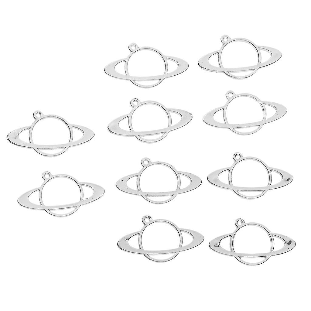 10 Pieces Metal Bezel Frame Pendant Diy Resin Setting Charms Jewelry Gold