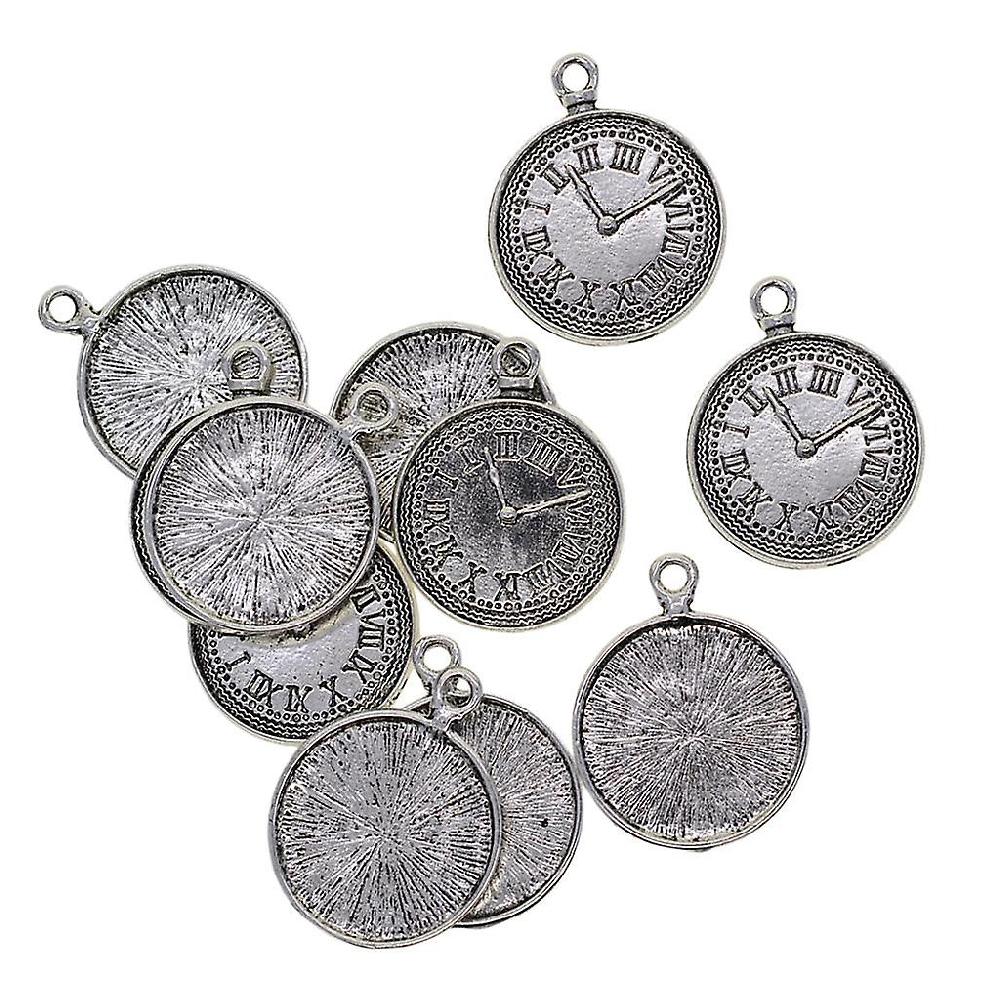 10 Pieces Vintage Blank Bezel Pendants Blanks Base Settings For Jewelry 25mm
