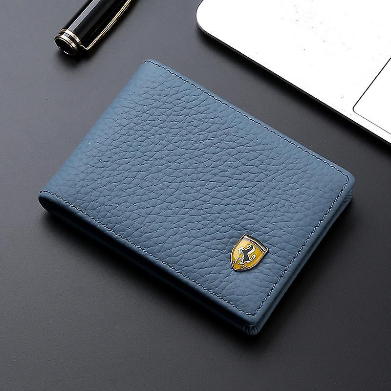 100% Del Cuoio Genuino Portafoglio Pacchetto di Carta Per Ferrari Auto Logo Mini ID Piccola Borsa Regali Per Gli Uomini E Le Donne Garanzia Di Qualità