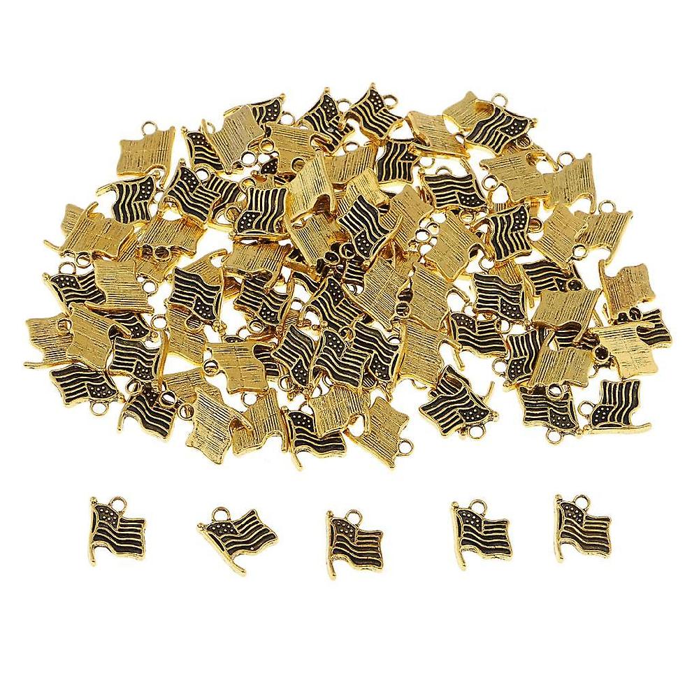 100 pezzi fai da te antico bandiera americana ciondoli ciondoli gioielli facendo artigianato