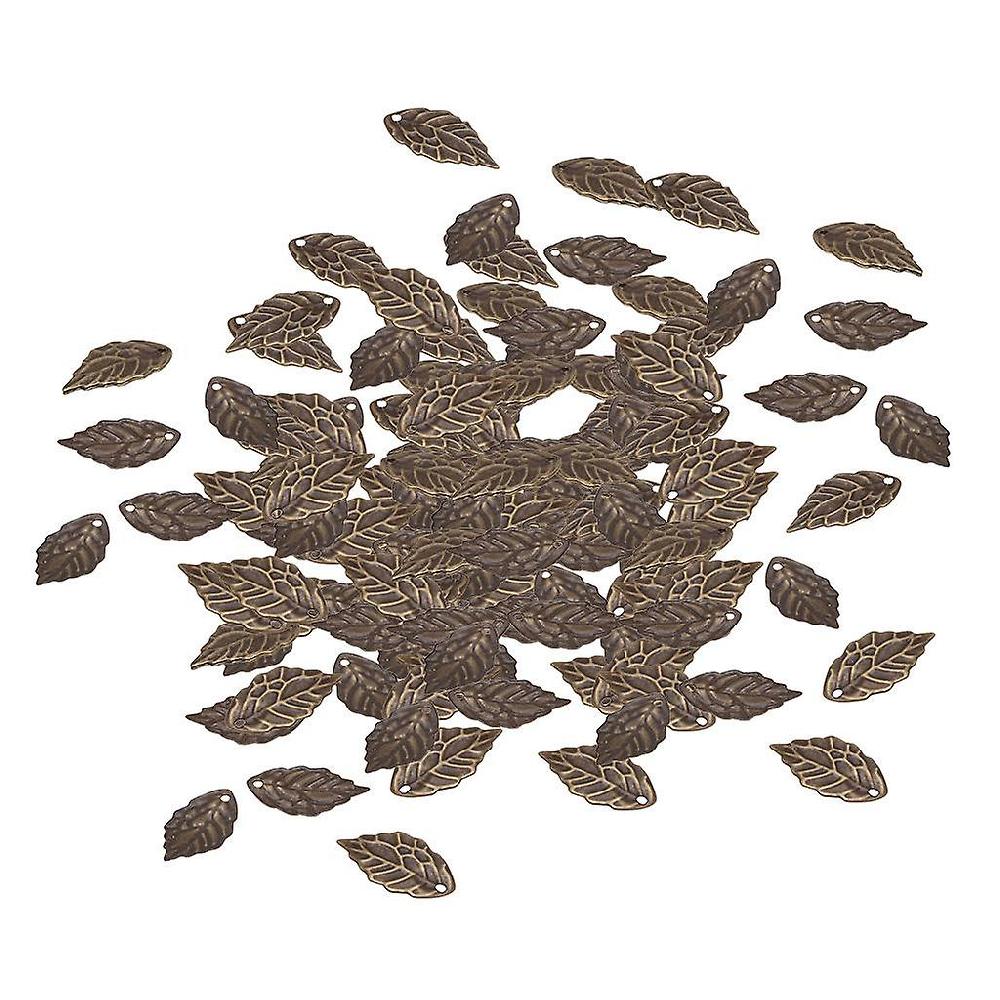 100pcs Leaf Charms Jewelry Findings Diy Necklace Decoration Antique Bronze