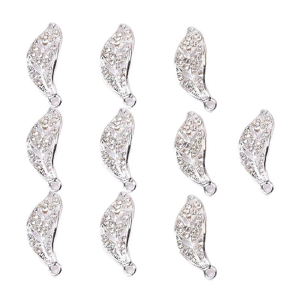 10pc Cristallo Cavo Strass Foglie Ciondoli Pendenti Per La Creazione Di Gioielli Fai-da-te