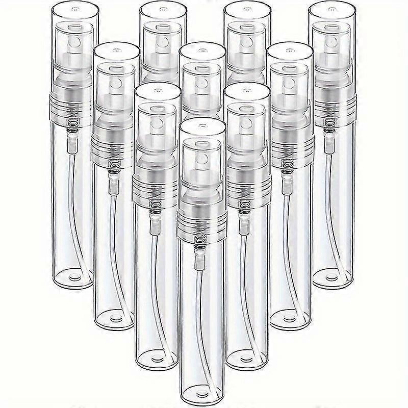 10pcs Mini Spray Bottles - Ultra-Fine Mist Perfume Atomizer Reusable & Leak-proof - 5ml Clear Plastic Travel Containers - Compact & Portable for On-t